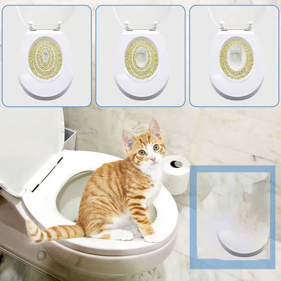 1set Cat Litter Box Substitute Cat Training Litter Tray Toilet Training