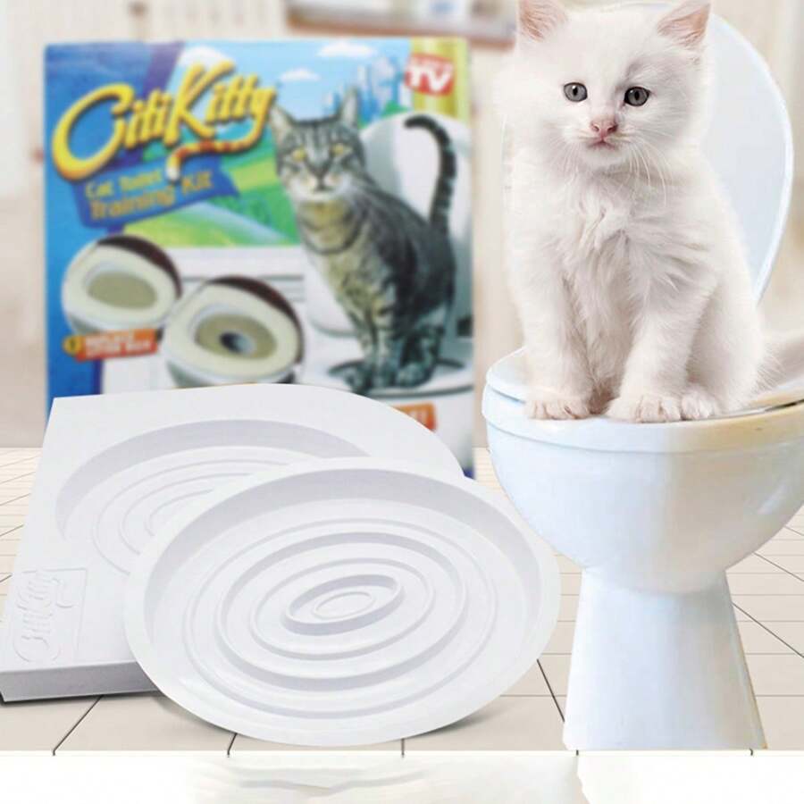 1set Cat Litter Box Substitute Cat Training Litter Tray Toilet Training