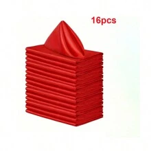 8/16/24pcs Napkins, Wedding Napkins Bulk, Decorative Elegant Dinner Napkins Square Table Napkins Decor, Silky Satin Cloth Napkins For Restaurant Banquet Graduation Party(43*43cm/17*17in) Back To School - Red - View 6