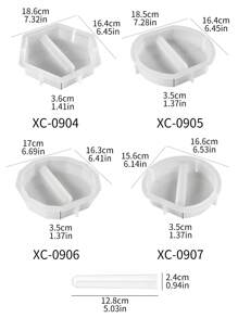 4/16pcs Crystal Drop Resin Mold Asymmetrical Acrylic Test Tube Vase Water Cultivation Plant Silicone Mold Home Decoration Ornaments Own Gift Mold