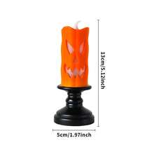 1 Đồ trang trí Halloween Chân nến bí ngô Đèn LED Nến điện tử Chân nến bộ xương kinh dị Trang trí nhà Đèn Trang trí Halloween Trang trí phòng Trang trí sân vườn Halloween Làm quà tặng Trang trí ngày lễ cổ tích Trang trí lễ hội - ánh sáng ấm áp - Xem 8