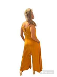 Women Jumpsuits - 芥末黃 - 查看 2