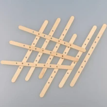 5/10/20/250pcs Wooden Candle Wick Holders, Candle Wicks Centering Device, Candle Wick Bars, Wick Holders For Large & Multiwick Candles. - Apricot - View 4