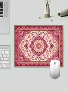 Pink Vintage  Rug Rectangular Mouse Pad - Soft, Smooth,  - Ideal For Office And Desk Use - Minimalist Style Perfect For Coasters - Ideal Gift - Multicolor - View 18