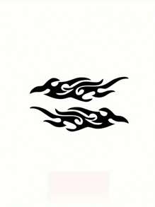 2入組火焰圖案汽車後視鏡貼紙裝飾性黏著式夜光反光汽車杠貼紙 - 彩色 - 查看 7