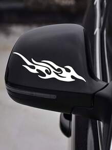 2入組火焰圖案汽車後視鏡貼紙裝飾性黏著式夜光反光汽車杠貼紙 - 彩色 - 查看 4