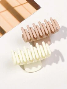 5 件套日常棕色玳瑁发夹套装，适合甜美女孩的发型设计，纯色简约设计，适合小中高马尾、松散波浪、高髻造型，爪夹发夹发夹发夹发夹发夹，休闲秋冬发饰，适合女士度假装扮