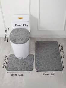 1Pc Thickened Absorbent Anti-Slip Fiber Pebble Embossed Doorway Mat Home Bathroom Decor Bath Rug Floor Carpet Outdoor Rug Door Mat Fall Decor Bathroom Accessories Back To School Entryway Decor