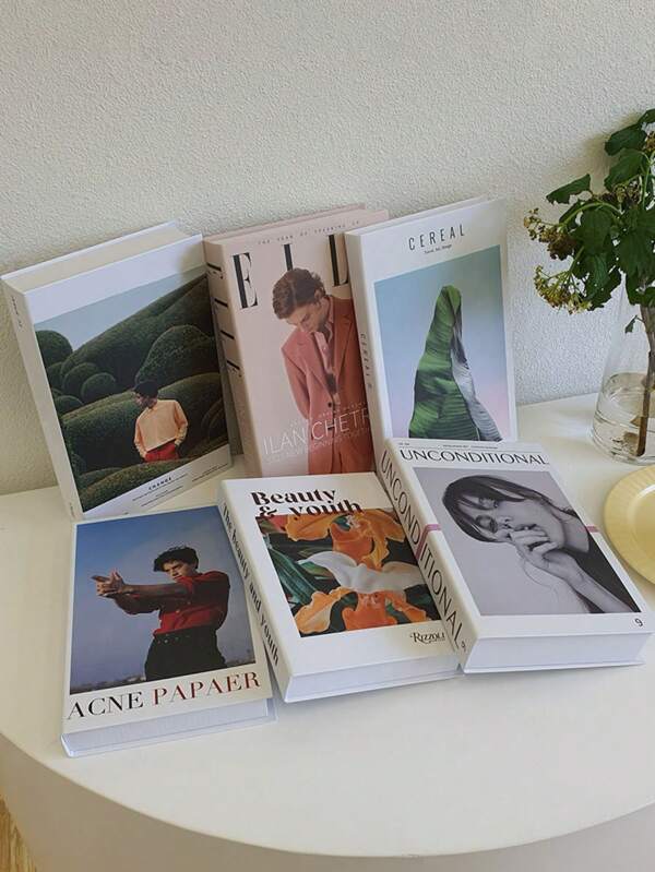 1pc/5pcs Modern Minimalist Artificial Book Decoration Prop, INS Style Fake Book Model For Soft Furnishing, Design Art Best Gifts Birthday Graduation