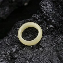 Pinannie 1件糖果色翡翠戒指，男女皆宜情侶戒指，珠寶禮物訂婚結婚戒指寬7.5mm - 男女通用 - 查看 26