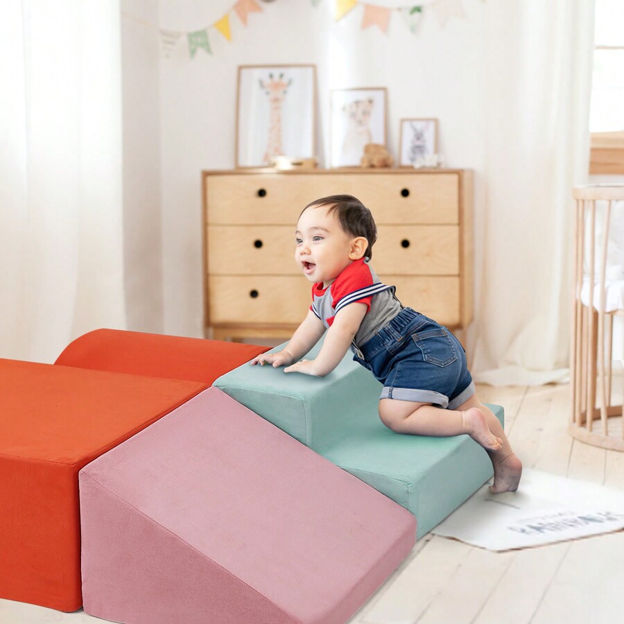 Soft Climbing Indoor Set, Foam Climbing Blocks For Toddlers And Preschoolers, Children'sClimbing