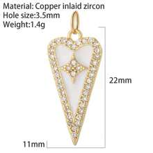 1pc Copper 18K Gold Plated Fashionable & Simple High-End Fish-Tail Heart Elephant Pendant DIY Bracelet Necklace Earrings All-Match Handmade Jewelry Component - Multicolor - View 15