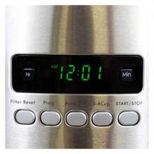 Aroma Control 12-Cup Programmable Coffee Maker, Red And Stainless Steel D Coffee Machine, Glass Carafe, Reusable Filter, Timer, Digital Display, Charcoal Water Filter, Regular Or BoldRed Small Coffee Machine - Multicolor - View 5