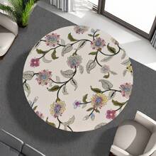 1入防水白色聚酯桌布，可愛印花圖案適用於家庭餐飲，彈性圓桌套 - 彩色 - 查看 13