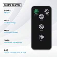 Circulating Stand Fan For Home Bedroom With Remote, Standing Fans Ocillation 70°, Pedestal Fan 3 Speeds,3 Modes,15Hour Timing, LED Display, For Indoor, Bedroom And Home Office, 7 Inch,White