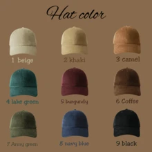 Gorra de béisbol de pana personalizada con texto bordado, gorra de papá personalizada, regalo para nuevo papá/mamá, regalo para novia, despedida de soltera, bordado de gorra