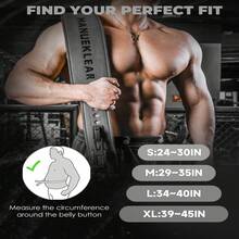 MANUEKLEAR Cowhide Quick Buckle Belt, Suitable For Men And Women, Weight Belt, Weightlifting Belt, Suitable For Squats, Deadlifts, Weightlifting, Etc - 黑色 - 查看 4