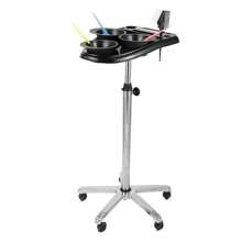 Hairdressing Trolley Height Adjustable Rolling Salon Trolley Work Cart Cold Rolled Trolley With Dye Bowls For SPA Barbershop Black - Black - View 7