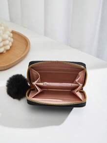 Women Flower Embroidered Zipper Handbag & Coin For Women Wallet Purse Wallet Small Wallet - Black - View 4