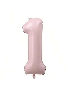 1pc 40-Inch Pink Numbered 0-9 Foil Balloon, Birthday/Anniversary/Wedding Party Decoration, Photobooth Prop