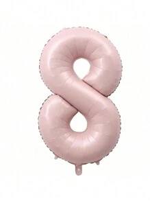 1pc 40-Inch Pink Numbered 0-9 Foil Balloon, Birthday/Anniversary/Wedding Party Decoration, Photobooth Prop