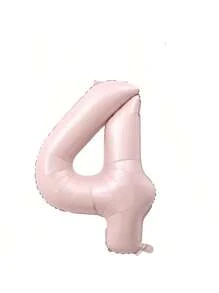 1pc 40-Inch Pink Numbered 0-9 Foil Balloon, Birthday/Anniversary/Wedding Party Decoration, Photobooth Prop