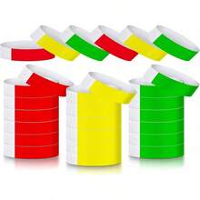 300 Pack Paper Event Paper Wristbands Waterproof Wristbands Neon Colour Stickers Wristbands Lightweight Concert Wristbands For Concerts, Festivals Entrance Parties - Multicolor - View 9