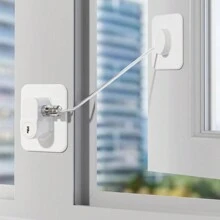 1入組冰箱鎖，附鑰匙的冰箱鎖，冷凍庫鎖和兒童安全櫥櫃鎖 - 黑白 - 查看 10