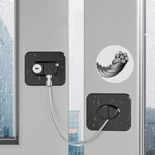 1入組冰箱鎖，附鑰匙的冰箱鎖，冷凍庫鎖和兒童安全櫥櫃鎖 - 黑白 - 查看 4