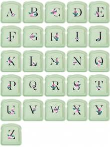 1 pièce Boîte à sandwich portable Toast Bento avec poignée contenant pour nourriture de pique-nique en plein air, boîtes à collations créatifs de 26 initiales, boîtier à sandwich réutilisable pour travailleurs de bureau - Vert - Voir 6