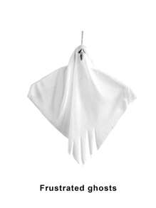 1 Stück Halloween Veranstaltung Dekoration Requisiten, Weiße Geisterornamente, Außen Horror Urlaub Dekorationen, Hängende Geisteranhänger