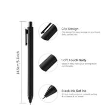 5/10/15 Black Gel Pens Black Ink 0.5mm Medium Point, Original Design, Quick Drying Aesthetic Note Taking Pens School Office Supplies Cute Stationery