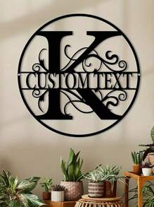 1pc Customized Iron-Made Metal Letter Sign With Personalized Name, 26 Letter Combination, Home Decor Metal Wall Art Outdoor Sign Gifts Birthday Graduation - Black - View 37