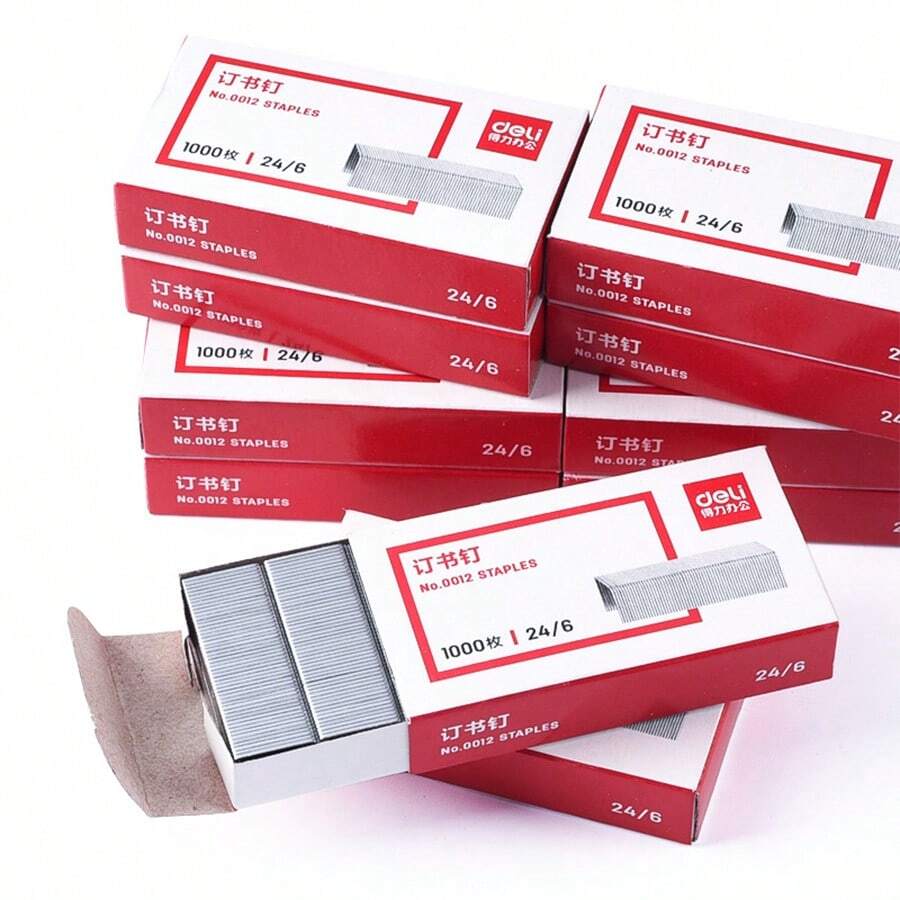 Powerful 24/6,24/8 Staples Universal Type 12#12 Staples 1 Box Of 1000/500 Pieces Stapler Nails Nail Length 6/8mm