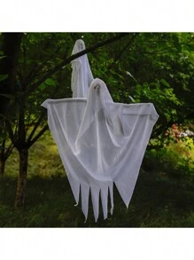 1 Stück Halloween Veranstaltung Dekoration Requisiten, Weiße Geisterornamente, Außen Horror Urlaub Dekorationen, Hängende Geisteranhänger