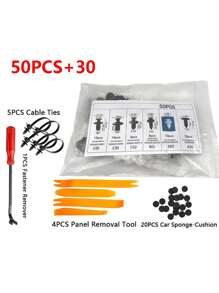 Car Plastic Retainer Clips Set  Push Pin Rivet Door Trim Panel Retainer Car Bumper Fasteners Clips Kit Auto Removal Tools