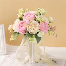 1pc Simulated Bouquet Of Flowers Photo Shooting Props Bride's Weddind Hand Throwing Flowers Proposal Obtaining Certificate Holding Roses - Multicolor - View 12