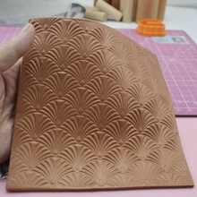 Water Wave Ripple Art Design Imprint Mold, Handmade DIY Soft Clay Jewelry Texture Making Embossed Stamp, Raised Relief Texture Effect