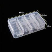 Clear Plastic Fishing Tackle Bait Hooks Storage Box,Visible Bead Jewelry Making Findings Utility Organizer Container Case For Jewelry,DIY Crafts - Multicolor - View 14