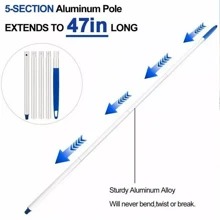 Pool Vacuum Cleaner With Net Pool Cleaning Kit Paddling Pool Cleaner Pond Vacuum - Blue - View 8