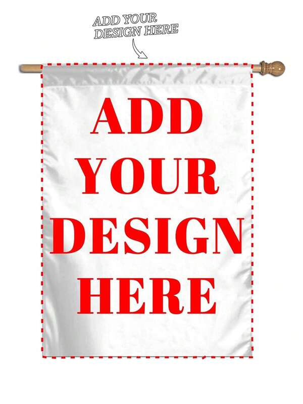 1 pieza Bandera de jardín personalizable con patrón/foto/ilustración creativa en lino de doble cara, decoración para el hogar/patio/exterior (asta de bandera no incluida), Verano/Vacaciones