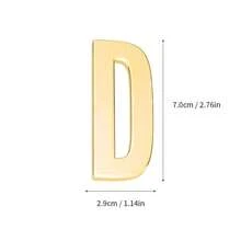 Naklejka na ścianę/drzwi/skrzynkę pocztową z metalu DIY Solid English Letter Decal Applique do lodówki, biura, logo firmy, prezent na powrót do szkoły (z klejem)