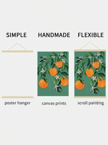 1 Miếng Nghệ thuật tranh sơn dầu In Áp phích , trái cam tranh sơn dầu Treo tranh , Tác phẩm nghệ thuật Tranh tường Đối với Phòng tắm Phòng ngủ Văn phòng Phòng khách Trang trí tường , Nhà  Đồ trang trí , Khung trang trí - Nhiều màu - Xem 4