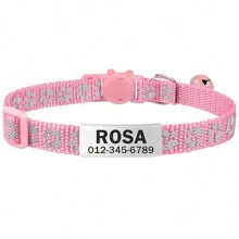 Coleira personalizada para gatos com placa de identificação em aço inoxidável, coleira ajustável de nylon com estampa de pata refletiva multicolorida, sino e pingente de identificação personalizado. Ornamental, gravada, em aço inoxidável, para gatos fofos, etiquetas personalizadas para gatos, coleira personalizada para gatos, coleiras personalizadas para cães, presentes ideais para ela, família, amigos, amantes de animais de estimação, para aniversários, para inauguração de casa. Ornamental, gravada, moderna, fofa, personalizada, para animais de estimação, para aniversários, coleiras, guias e peitorais personalizados para animais de estimação, local, vibrações de férias, inspiração para vida ao ar livre, design divertido para animais de estimação. - Multicolorido - Ver 12