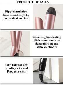 CRASTS CRASTS Star Maker 32mm Large Barrel Curling Iron, Suitable For Creating Big Curls, Outward Or Inward, One-Touch Switch HC-032, Convenient To Carry For Home Or Travel Hairstyling