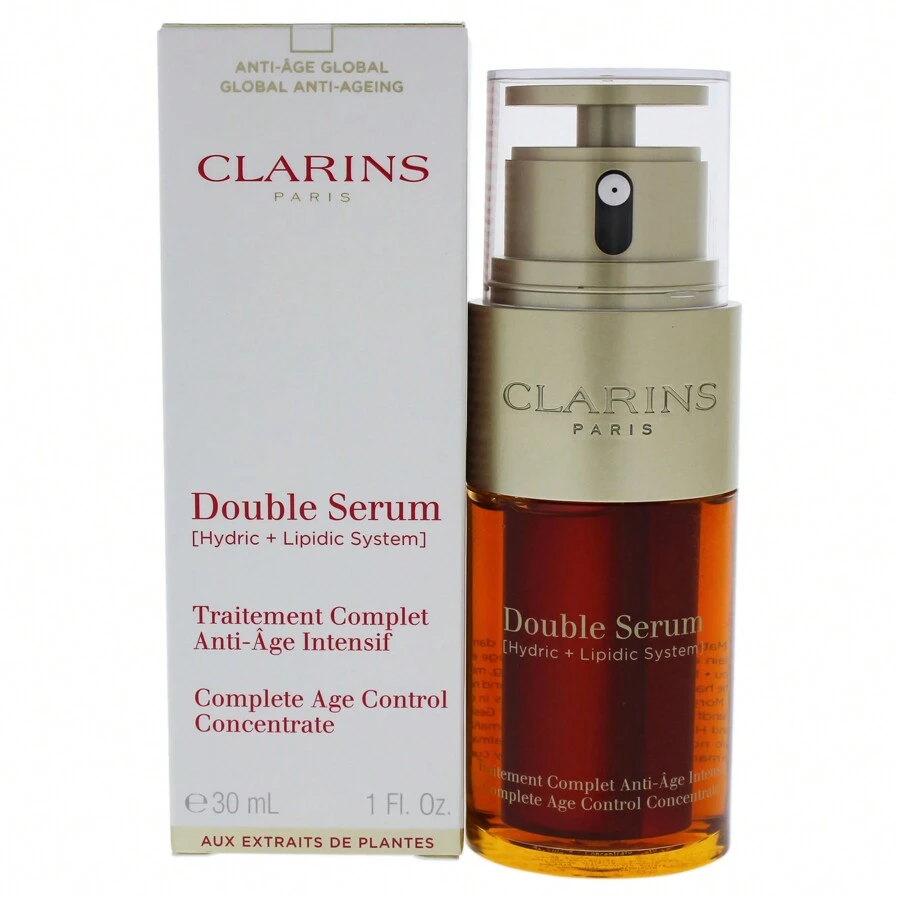 Double Serum Complete Age Control Concentrate By Clarins For Unisex - 1 Oz Serum - Gold - View 1