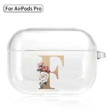 硅胶耳机盒兼容 Airpods Pro 印刷金色字母无线蓝牙耳机充电盒保护套 - AirPods Pro (Clear) - 查看 28