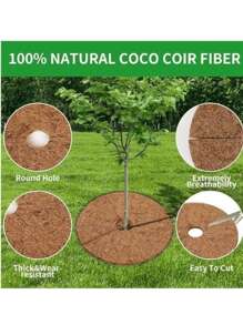 5pcs Coco Coir Moisture Retention Mats, Breathable Drainage Pads For Potted Plants, Prevents Soil Leakage And Grass Growth, Reusable Pot Cover For Plant Moisture Preservation - Brown - View 4