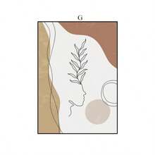 1 pièce Peinture de décoration géométrique abstraite nordique minimaliste style montagnes et rivières effet linéaire, peinture murale pour salon ou chambre sans cadre