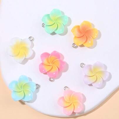 10/20/30 piezas Colgante de flor de margarita de colores aleatorios, adecuado para hacer cadenas de teléfono, pulseras, collares, pendientes, llaveros y otros accesorios - Colores aleatorios